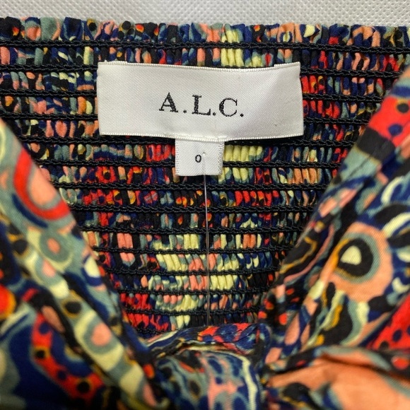 A.L.C. LAURA FLORAL PRINT CUT OUT MAXI DRESS in Sangria Multi NWT Sz 0 - Picture 7 of 12